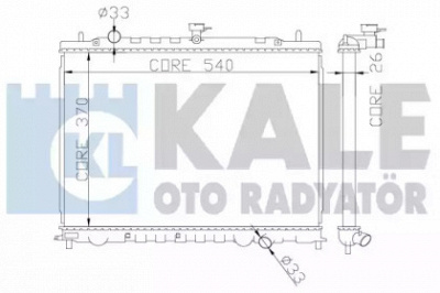 KALE OTO RADYATOR 374300 -  Радиатор, охлаждение двигателя